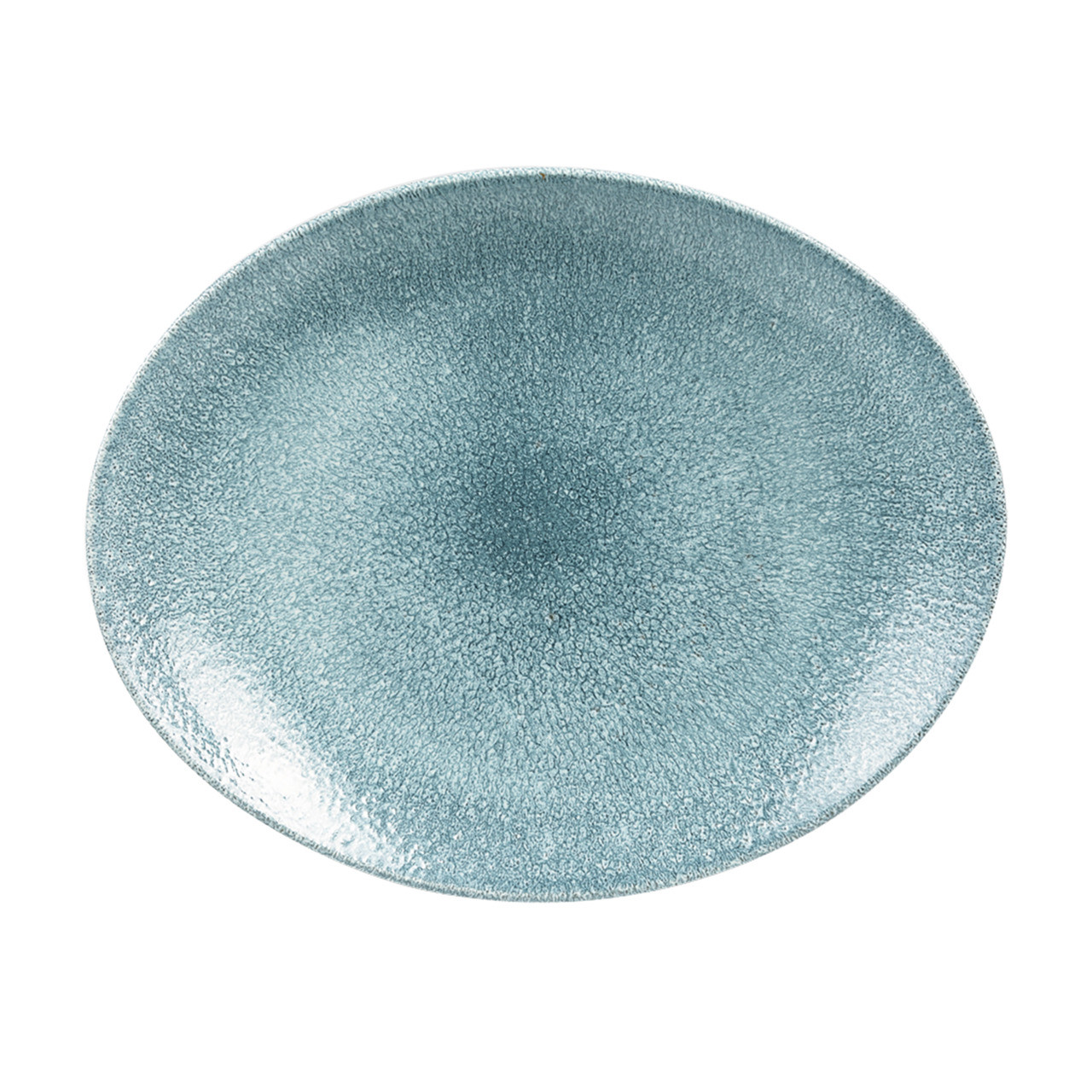 Studio Prints Raku, Coupeteller Orbit oval 317 x 255 mm Topaz Blue